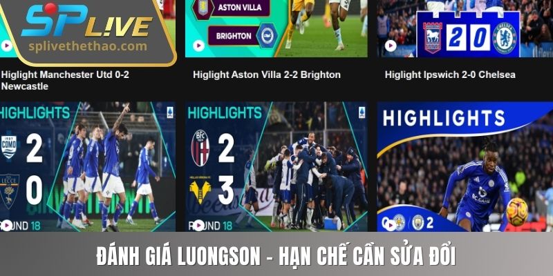 Đánh giá luongson - hạn chế cần sửa đổi