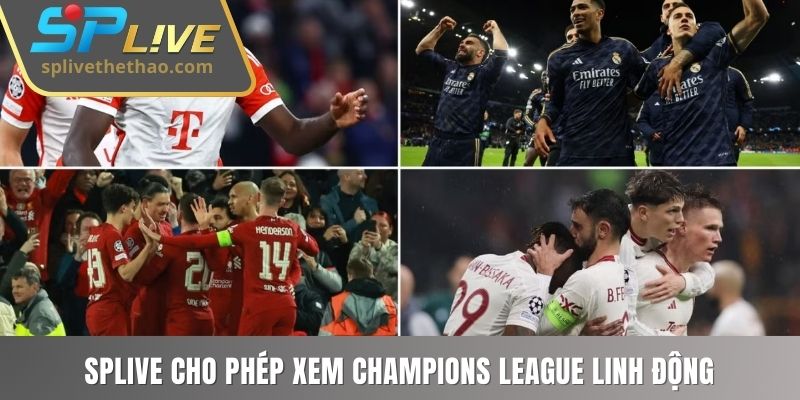 SPLIVE cho phép xem trực tiếp Champions League linh động